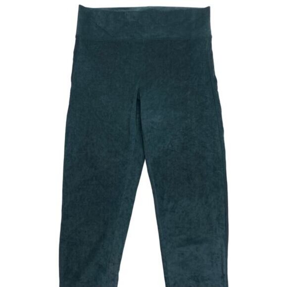 James Perse Knit Velvet Japanese Imported Mid Rise Leggings In Clarington Size 2 - Picture 2 of 5